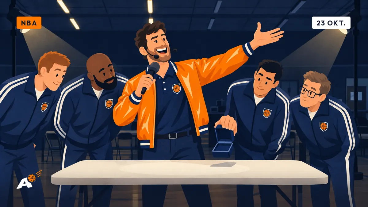 Knicks: lege doosjes onder de kampioensbanner, Dimitri had er een tromroffel bij gezet